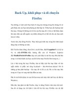 Back Up, khôi phục và di chuyển Firefox pot