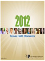2012 National Health Observances pdf