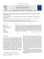 preparation of hexagonal wo3 from hexagonal ammonium tungsten bronze for sensing nh3