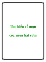 Tìm hiểu về mụn cóc, mụn hạt cơm ppt