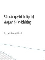 Báo cáo quy trình tiếp thị và quan hệ khách hàng pptx