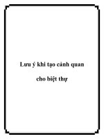 Lưu ý khi tạo cảnh quan cho biệt thự pot