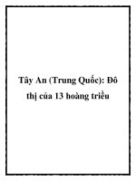 Tây An (Trung Quốc): Đô thị của 13 hoàng triều pot