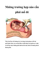 Những trường hợp nào cần phải mổ đẻ pdf