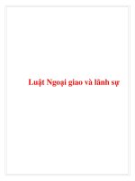 tài liệu luật ngoại giao và lãnh sự