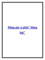 Dùng gia vị phải 
