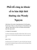 Phối đồ cùng áo khoác cổ to bản thật thời thường của Wendy Nguyen potx