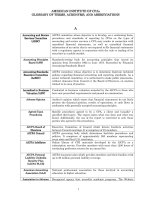 AMERICAN INSTITUTE OF CPAs GLOSSARY OF TERMS, ACRONYMS, AND ABBREVIATIONS docx