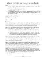 Đề 2: ĐỀ THI TUYỂN SINH VÀO LỚP 10 CHUYÊN HÓA potx