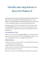 Tìm hiểu chức năng Refresh và Reset trên Windows 8 ppt