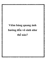 Viêm bàng quang ảnh hưởng đến vô sinh như thế nào? pptx