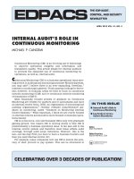 INTERNAL AUDIT’S ROLE IN CONTINUOUS MONITORING doc