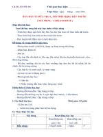 GIÁO ÁN THỰC HÀNH SỐ 4 - BÀY BÀN ÂU BỮA TRƯA, TỐI THEO KIỂU ĐẶT TRƯỚC ( SET MENU / TABLE’D HOTE ) pptx