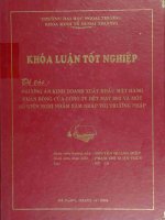 Phương án kinh doanh xuất khẩu mặt hàng khăn bông của công ty dệt may 29/3 và một số kiến nghị nhằm thâm nhập thị trường Pháp