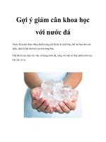 Gợi ý giảm cân khoa học với nước đá potx