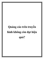 Quảng cáo trên truyền hình không còn đạt hiệu quả? pptx