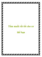 Tắm muối rất tốt cho cơ thể bạn ppt