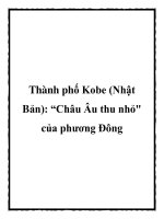Thành phố Kobe (Nhật Bản): “Châu Âu thu nhỏ