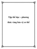 Tập thể dục – phương thức vàng bảo vệ cơ thể doc