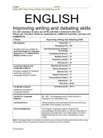 ENGLISH - Improving writing and debating skills potx