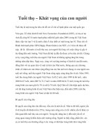 Tuổi thọ – Khát vọng của con người pot