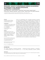 Báo cáo khoa học: Enzymatic control of anhydrobiosis-related accumulation of trehalose in the sleeping chironomid, Polypedilum vanderplanki pdf