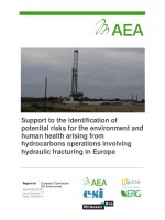 Support to the identification of potential risks for the environment and human health arising from hydrocarbons operations involving hydraulic fracturing in Europe doc