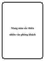 Mang màu sắc thiên nhiên vào phòng khách doc