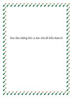 Sưu tầm những bài ca dao chủ đề hiếu thảo doc