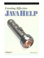 o'reilly - creating effective javahelp