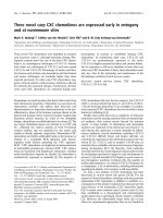 Báo cáo khoa học: Three novel carp CXC chemokines are expressed early in ontogeny and at nonimmune sites ppt