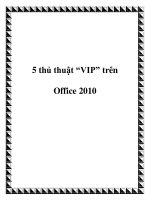 5 thủ thuật “VIP” trên Office 2010 ppt