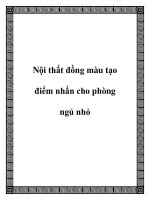 Nội thất đồng màu tạo điểm nhấn cho phòng ngủ nhỏ pot