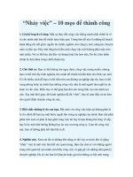 “Nhảy việc” – 10 mẹo để thành công docx