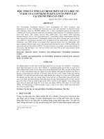ĐỘC TÍNH VÀ TÍNH GÂY BỆNH TRÊN VỊT CỦA ĐỘC TỐ VI KHUẨN (CLOSTRIDIUM BOTULINUM) PHÂN LẬP TẠI THÀNH PHỐ CẦN THƠ docx