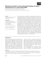Báo cáo khoa học: Mutational analysis of the preferential binding of human topoisomerase I to supercoiled DNA pot