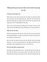 Những thói quen hại sức khỏe cần tránh trong dịp lễ, Tết doc