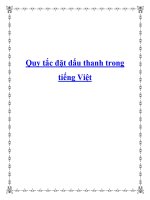 Quy tắc đặt dấu thanh trong tiếng Việt ppt