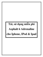 Tải, sử dụng miễn phí Asphalt 6 Adrenaline cho Iphone, IPod & Ipad doc