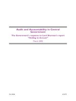 Audit and Accountability in Central Government: The Government’s response to Lord Sharman’s report “Holding to Account” pdf