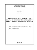 trích chọn sự kiện y sinh phức hợp dựa vào mô hình phân tích cây phụ thuộc trong văn bản về bệnh ung thư di truyền