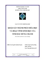 khảo sát thành phần hóa học và hoạt tính sinh học của tinh dầu húng chanh (plectranthus amboinicus (lour. spreng)_part1
