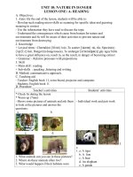 Unit 10. Nature in danger - Lesson one: A - Reading pdf