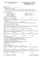 Đề Thi Thử Đại Học Khối A, B Hóa 2013 - Phần 9 - Đề 1 ppt