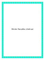 Hải sâm: Thực phẩm, vị thuốc quý pptx