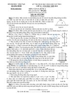SỞ GIÁO DỤC –ĐÀO TẠO QUẢNG NINH KỲ THI CHỌN HỌC SINH GIỎI CẤP TÌNH LỚP 12 – NĂM HỌC 2009-2010 MÔN VẬT LÝ pptx