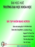 BÀI TẬP NHÓM MẠNG NƠRON