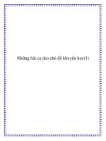 Những bài ca dao chủ đề đi học doc