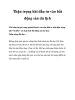 Thận trọng khi đầu tư vào bất động sản du lịch ppt