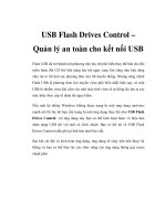 USB Flash Drives Control – Quản lý an toàn cho kết nối USB ppt